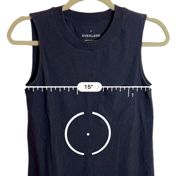 EVERLANE The Long Weekend Pocket Tank T-Shirt Maxi Dress 100% Cotton, XS - Picture 9 of 10